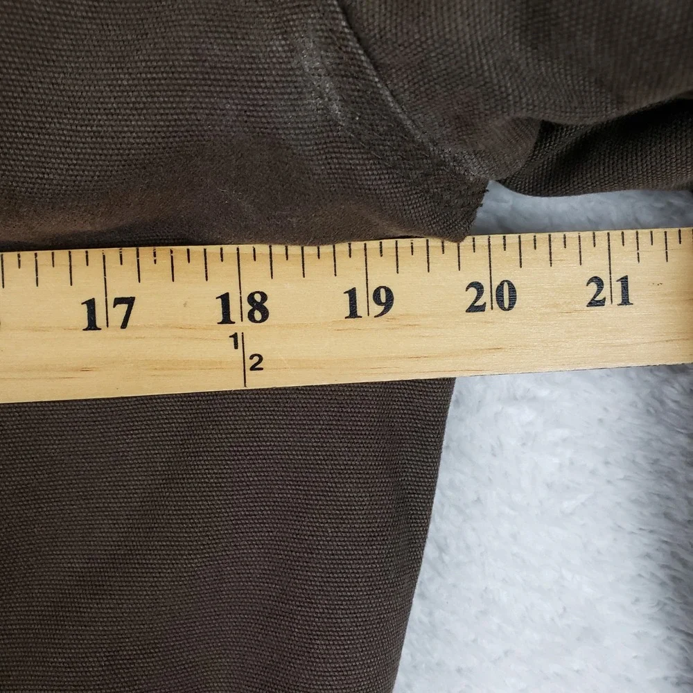 Walls Tough Wear Youth L 12-14 Brown Sherpa Lined Hooded Duck Canvas Work Jacket